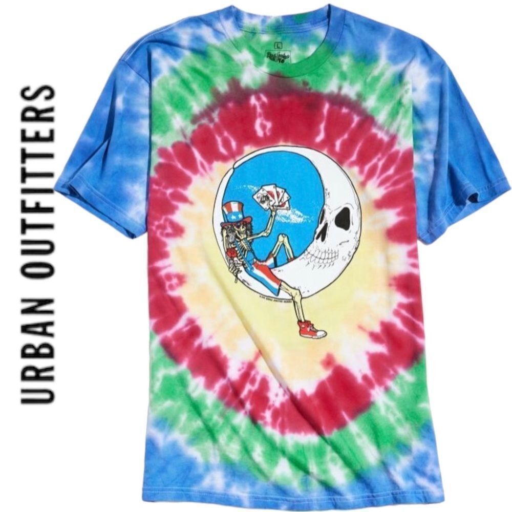 NEW UO Urban Outfitters Ripple Junction Heritage Dead Man Tie-Dye Shirt Tee S